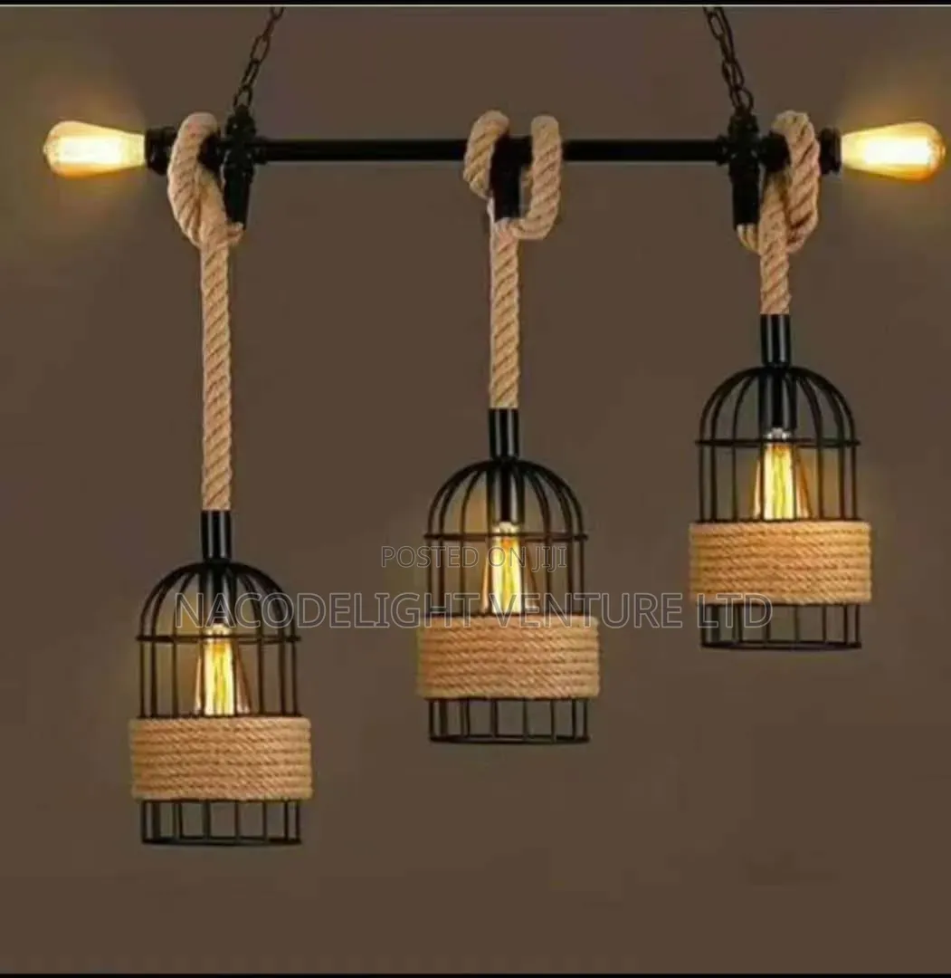 Farmhouse Jute Rope 5-Light Island Light