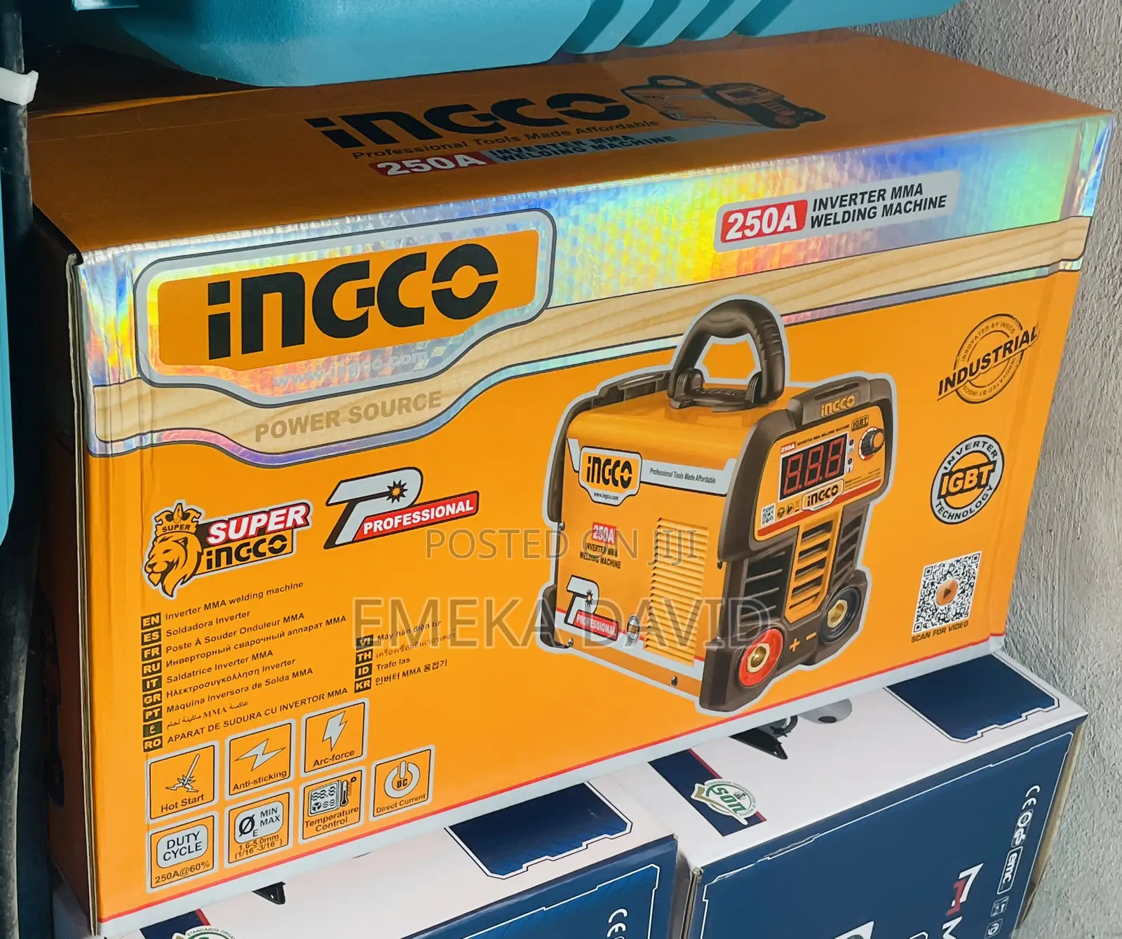 Ingco 250a Inverter Mma Welding Machine With Igbt Technology