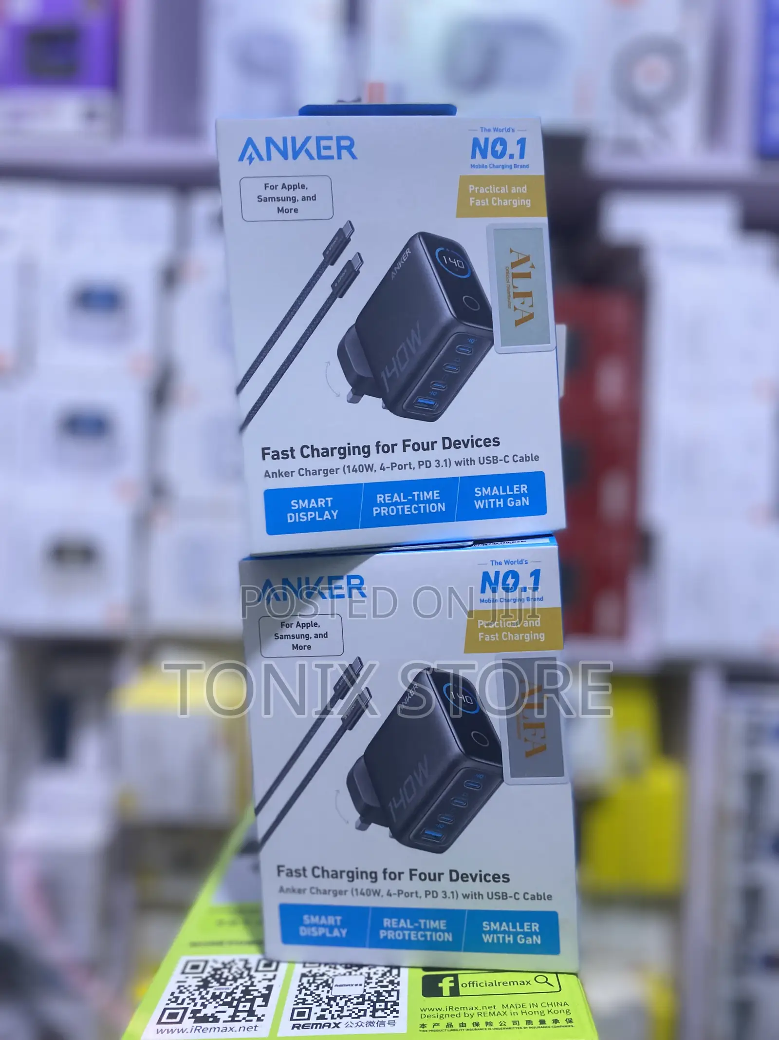 Anker 140W Fast Charging Adapter for Four Devices