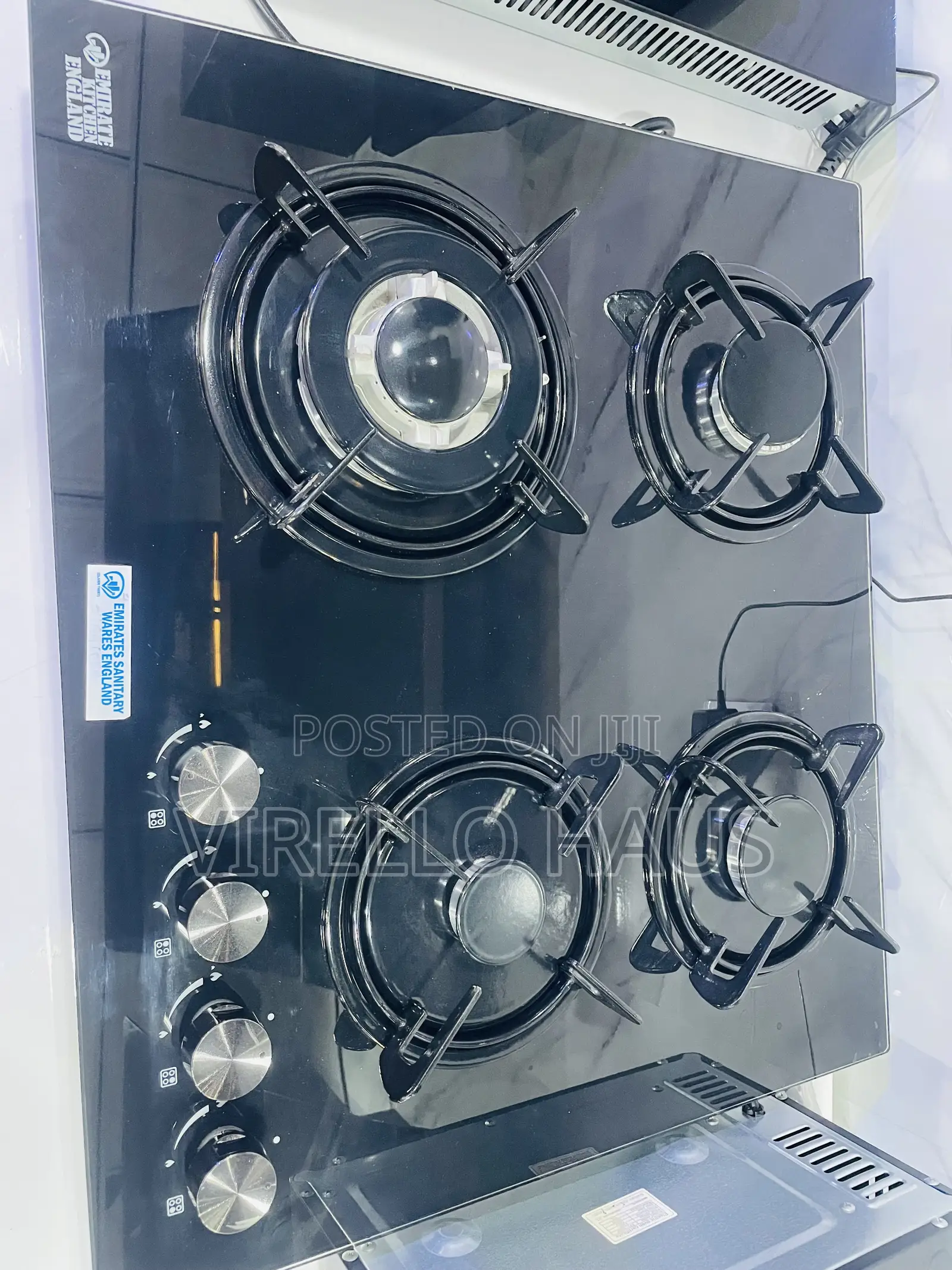 4 Burner Glass Top Gas Cooker