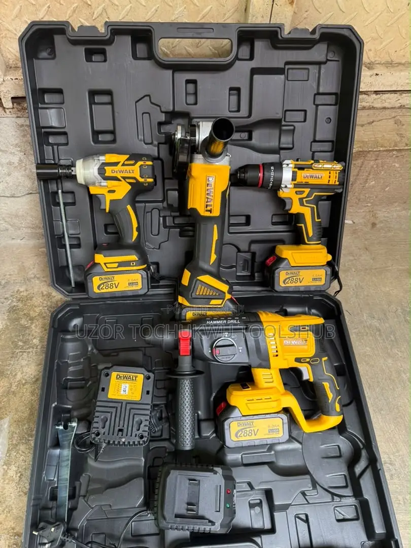 DEWALT 4-in-1 Cordless Power Tool Combo Kit With 4 Batteries Charger