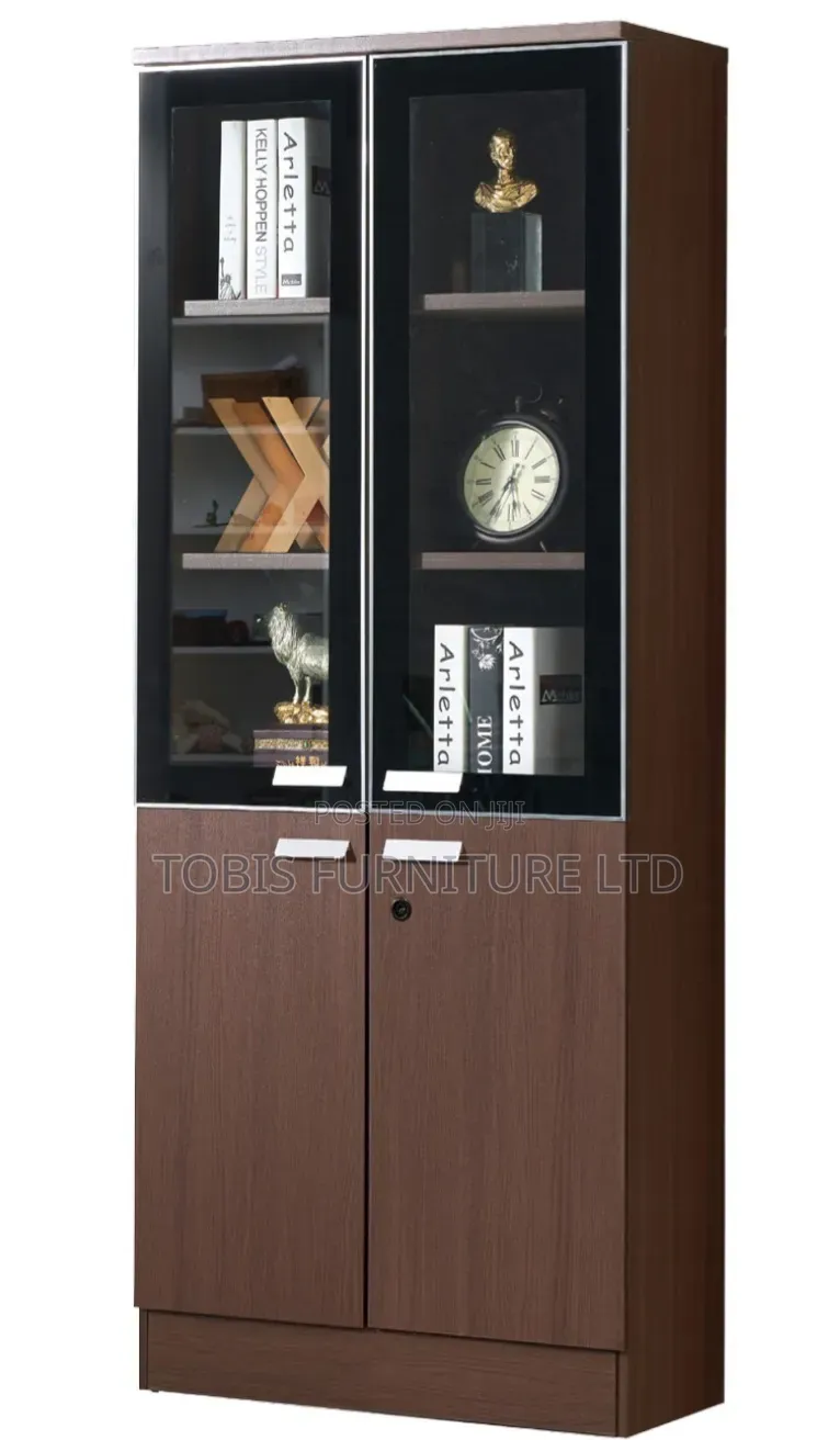 Morden Wooden 2-Doors Bookshelf