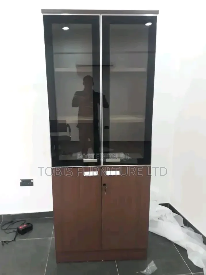 Morden Wooden 2-Doors Bookshelf