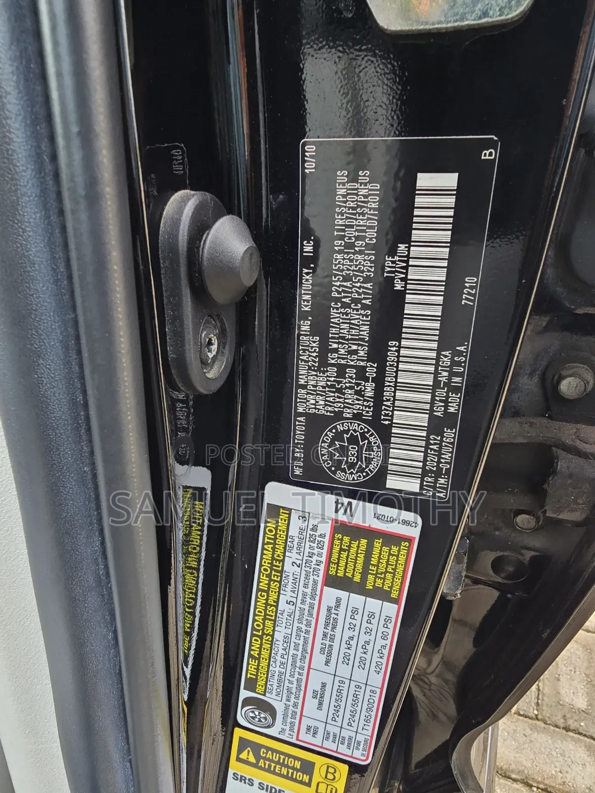 Toyota Venza 2011 Black