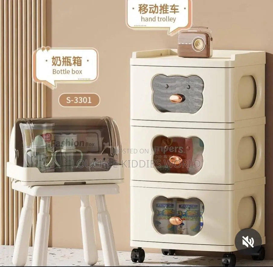 Baby Cabinet With Removable Bottle Storage
