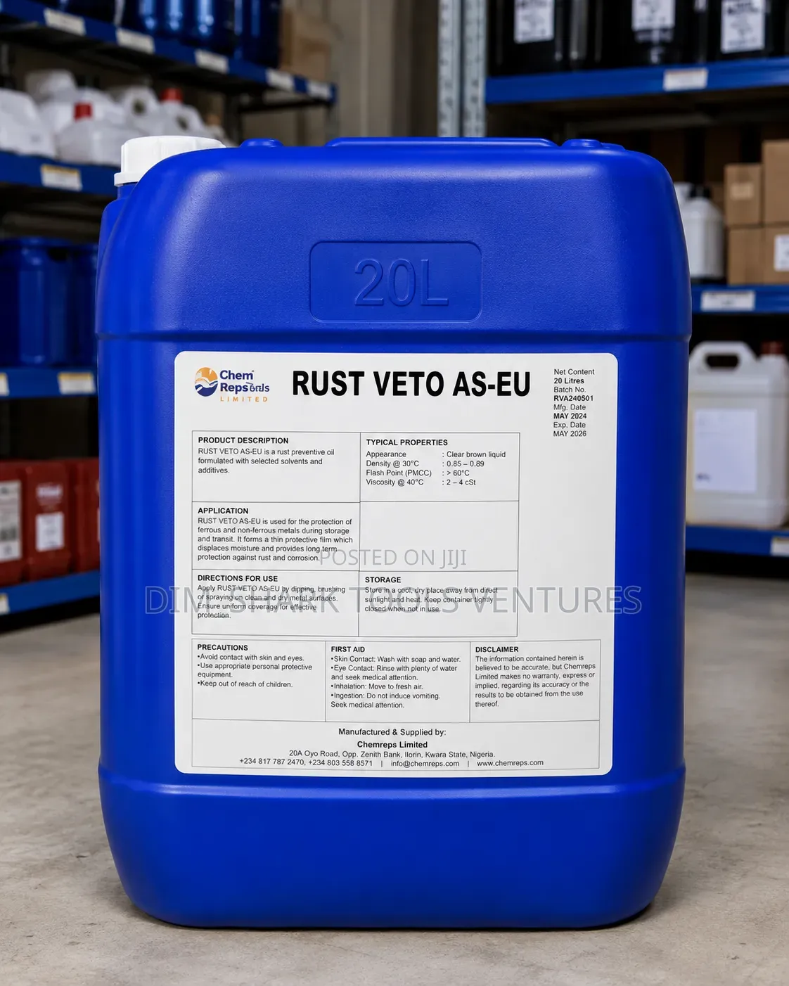 20KG Pail of Quaker Houghton Rust Veto AS-EU Rust Preventive