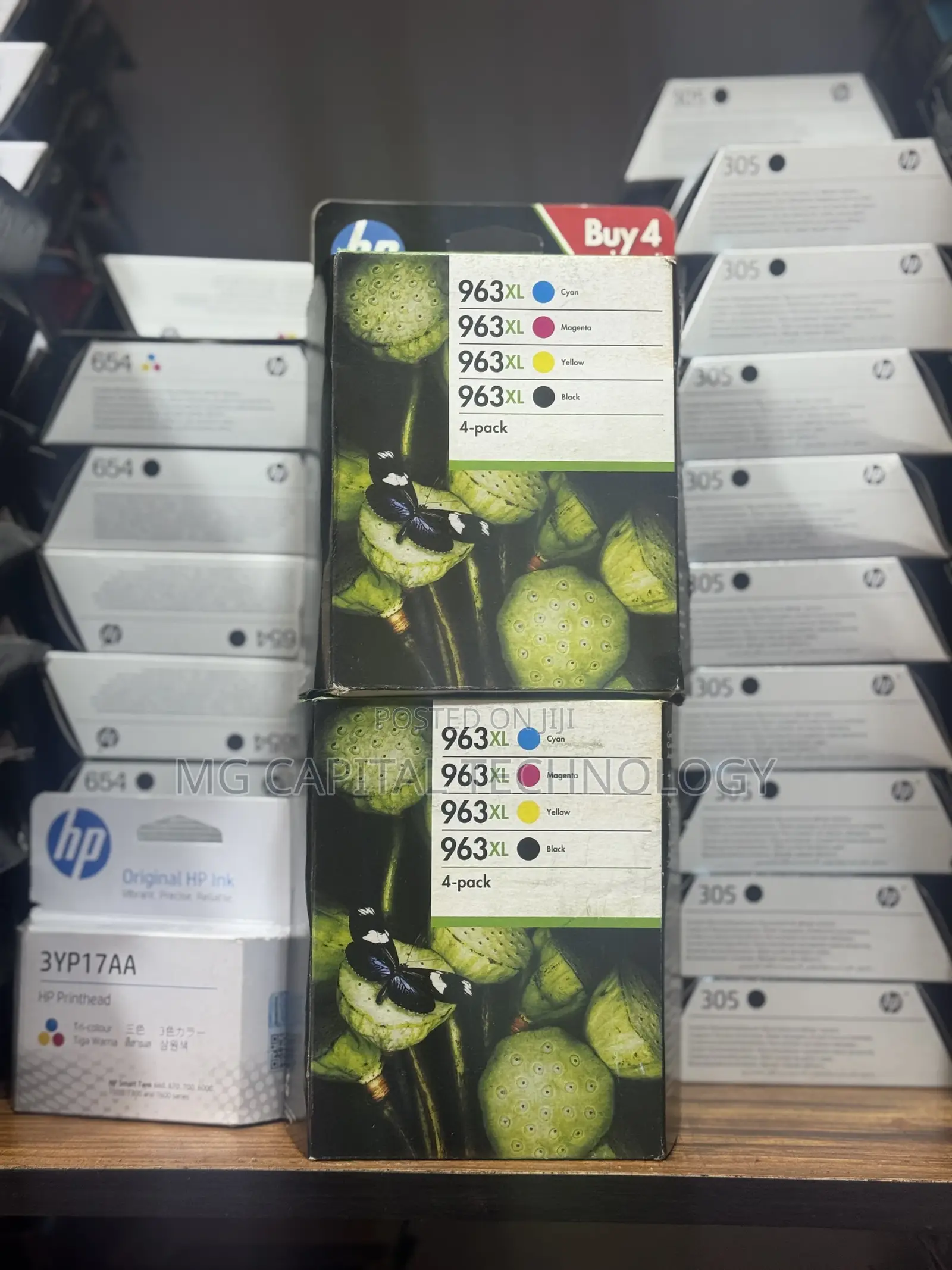 HP 963XL High Yield 4-Pack Ink Cartridge Combo - Black, Cyan, Magenta