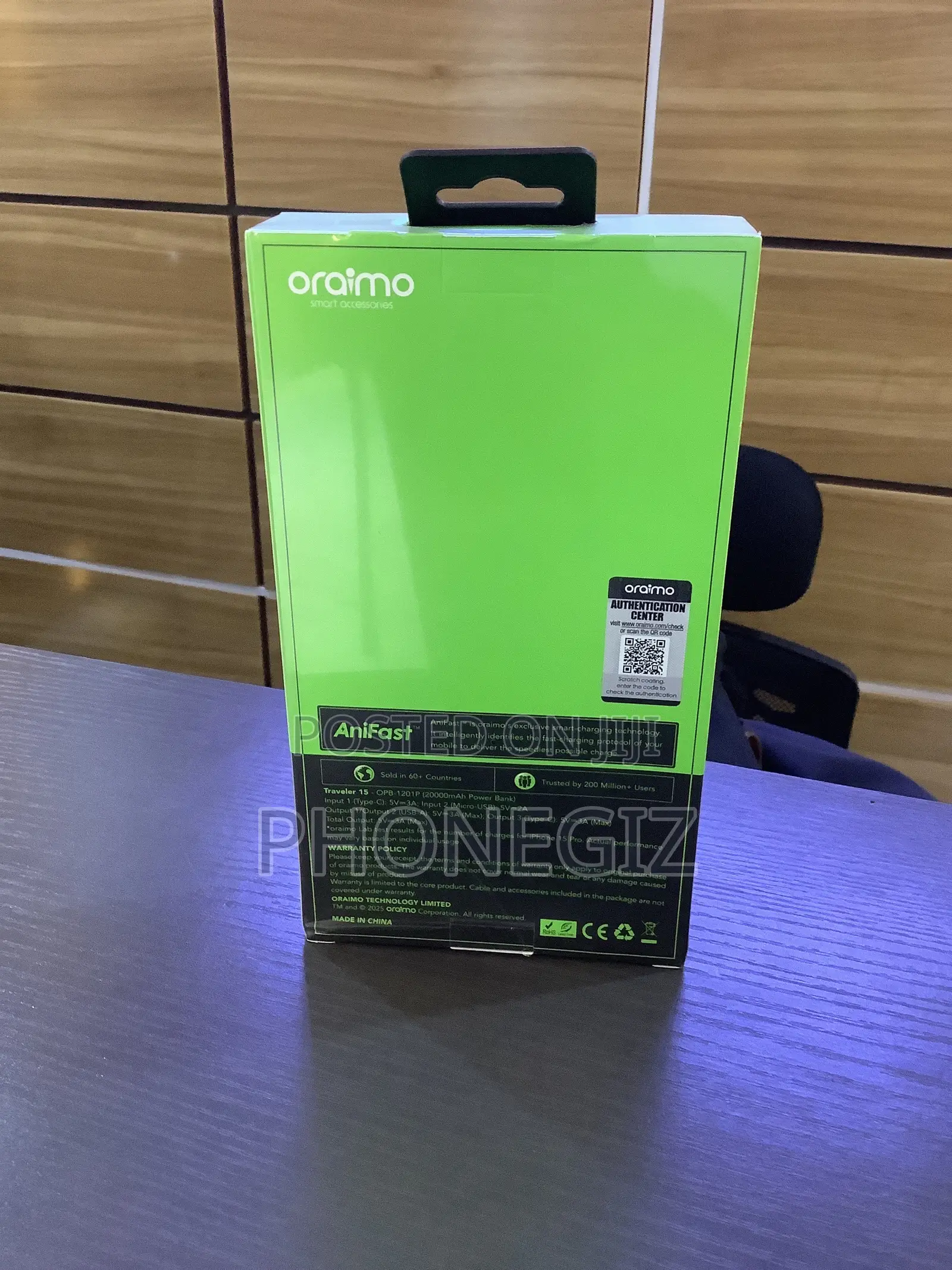Oraimo Power Bank 20,000mah 15w Traveler 15