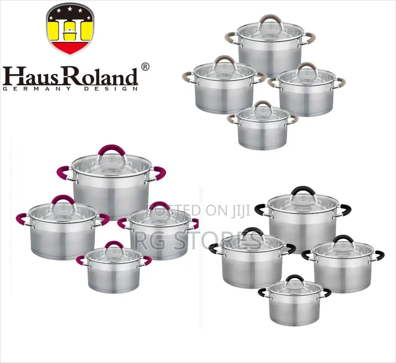 4 PCS HausRoland Pot Set HR121-1