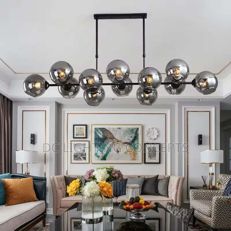 Nordic Black Creative Luxury Glass Pendant Light.