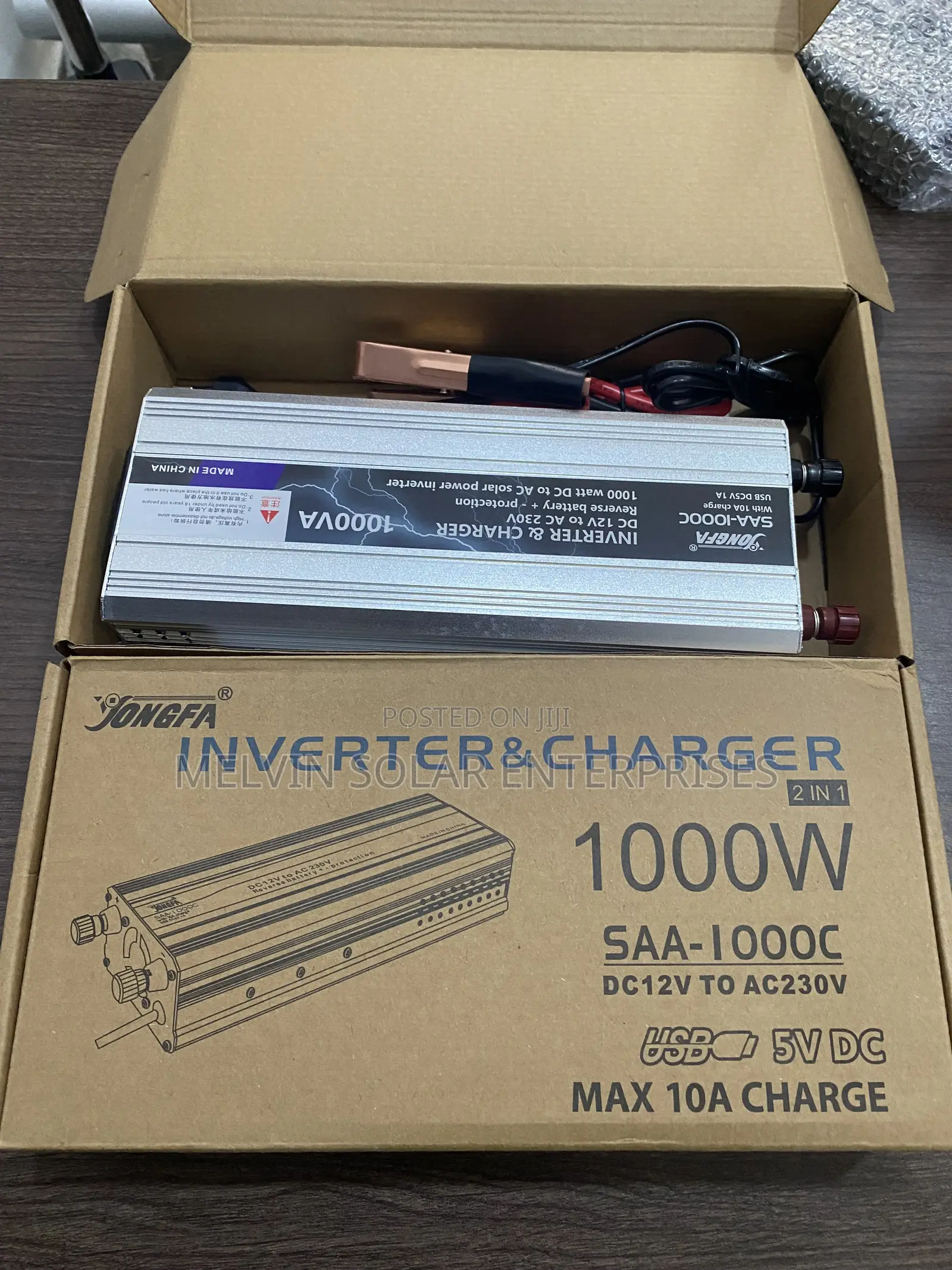 1000watts JONGFA Solar Sachet Inverter With Inbuilt Charger Controller