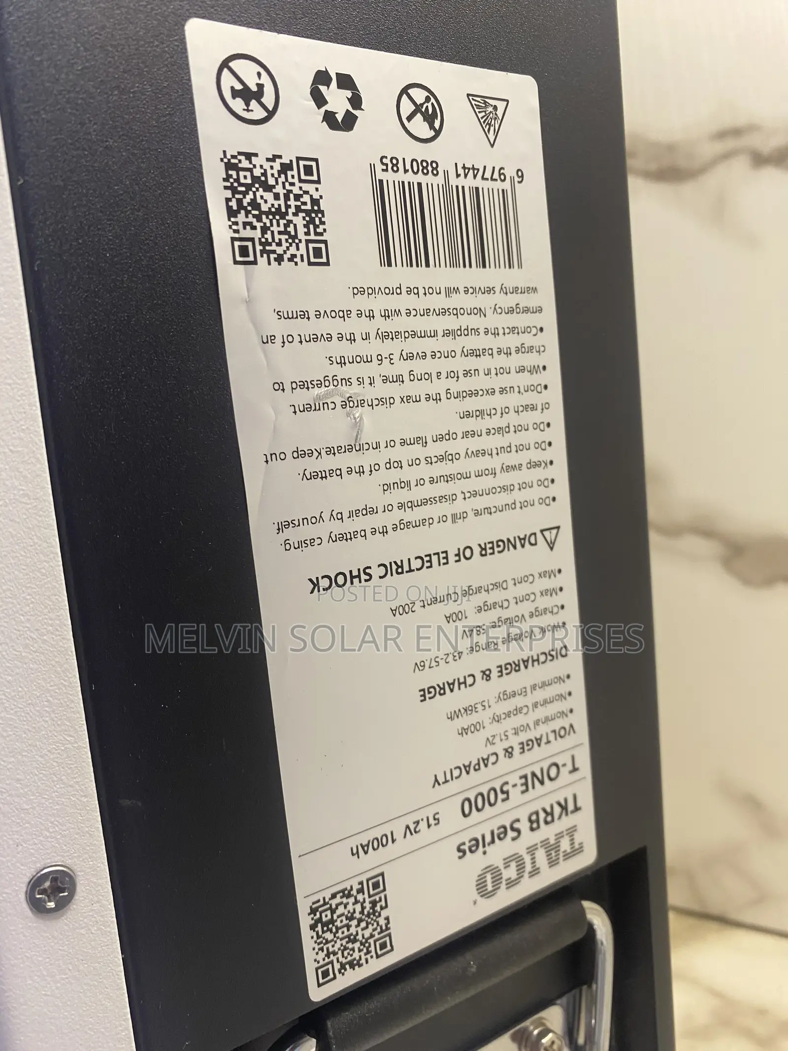15kwh 51.2v Taico Solar Lithium Ion Phosphate Batteries Available Now