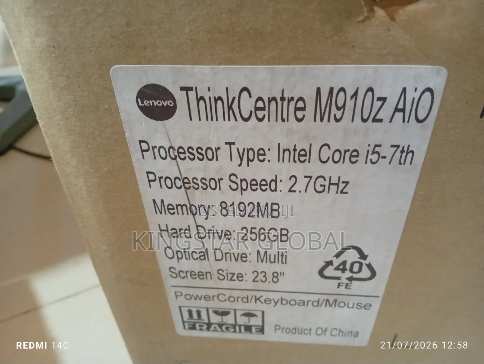 New Lenovo ThinkCentre M810z AIO 16GB Intel Core i5 HDD+SSD 256GB