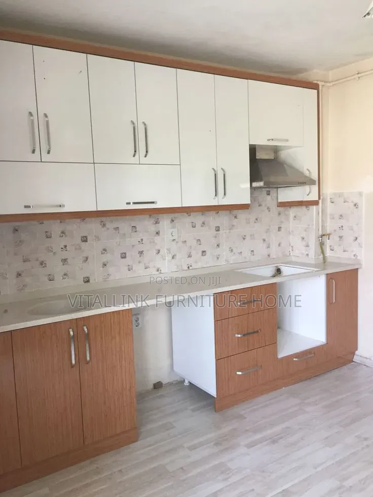 Premium Two-Tone Wood White Kitchen Cabinets - Custom Built