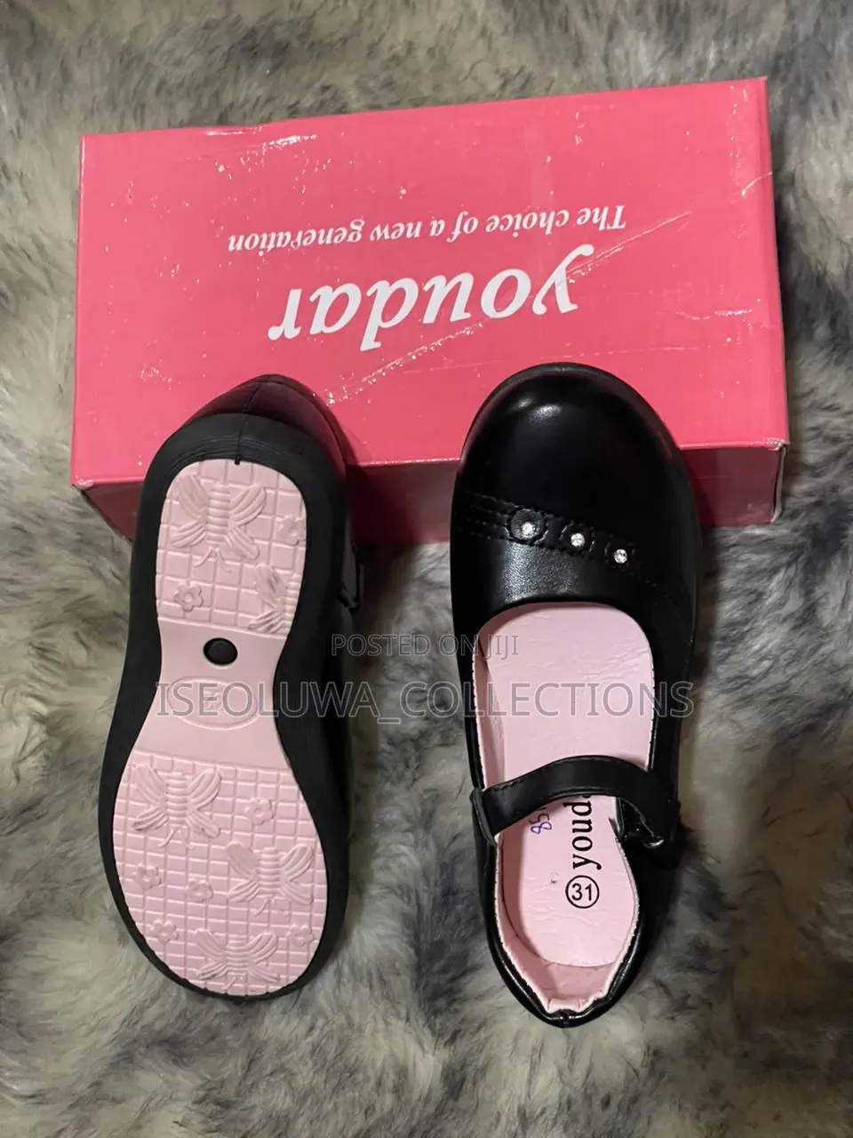 Girls' Black Patent Mary Jane School Shoes – Classic Strap Flat Shoes
