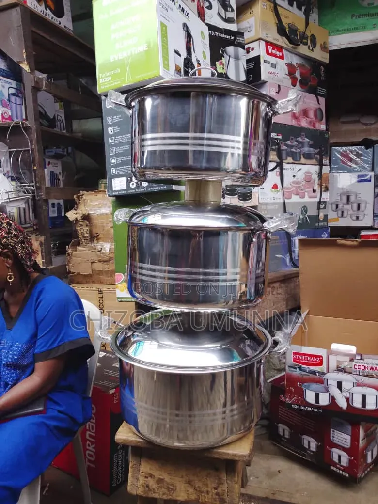 36,38,40cm Stainless Steel Cookset