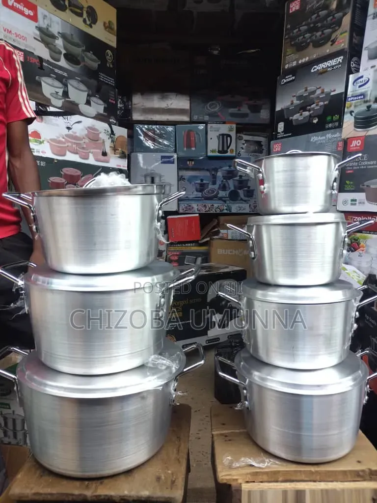 7 Sets Aluminum Cooking Pot 18,20,22,24,26,30cm