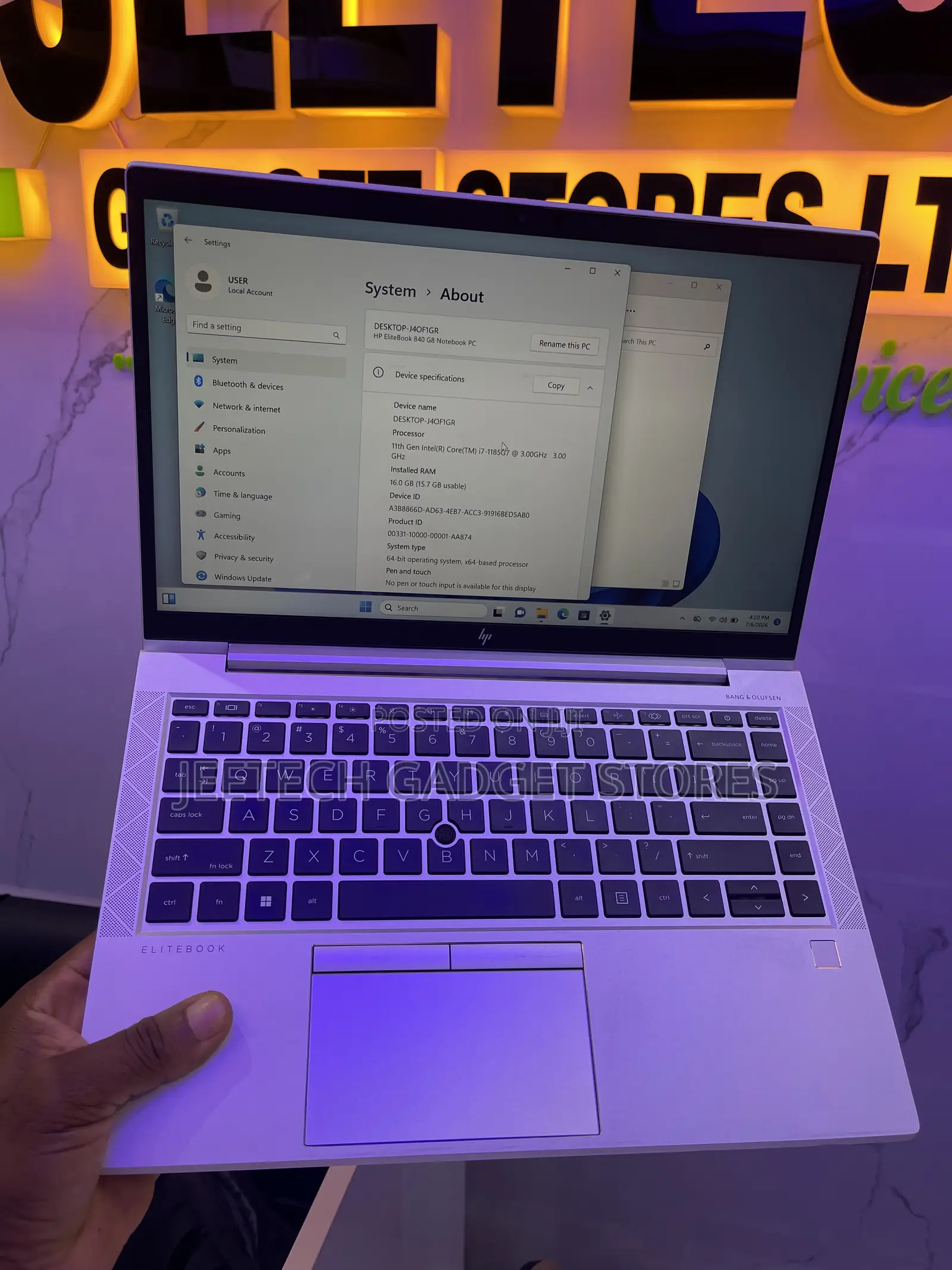 Laptop HP EliteBook 840 G8 16GB Intel Core i7 SSD 512GB