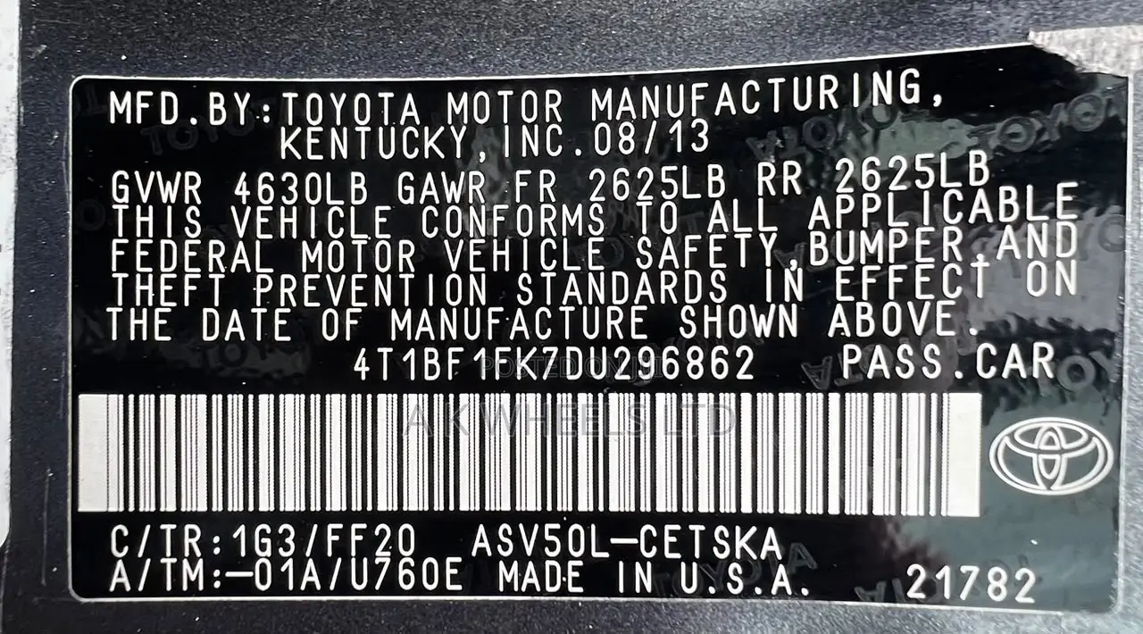Toyota Camry SE 4dr Sedan (2.5L 4cyl 6A) 2013 Gray