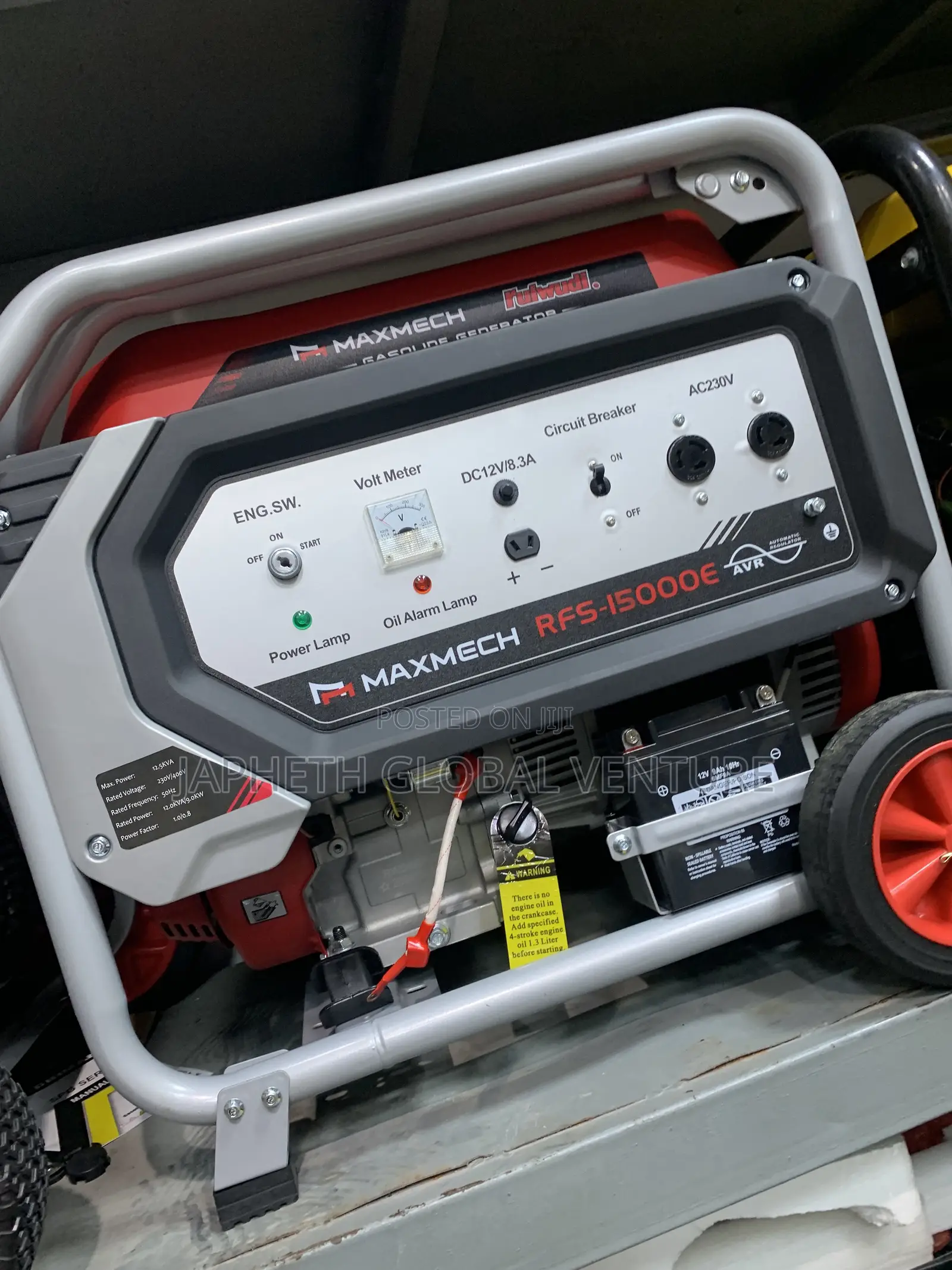 MAXMECH RFS-15000E 12.5kVA Heavy-Duty Petrol Generator