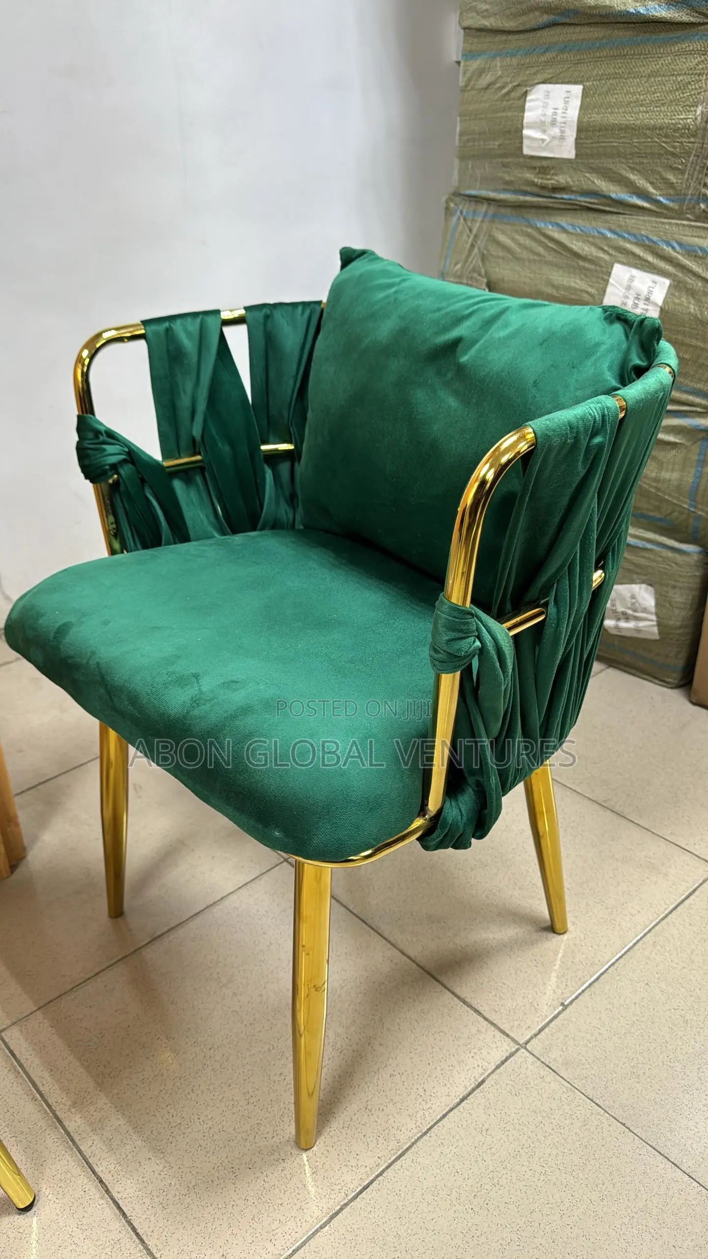 Modern Gold Leg Restaurant Chair