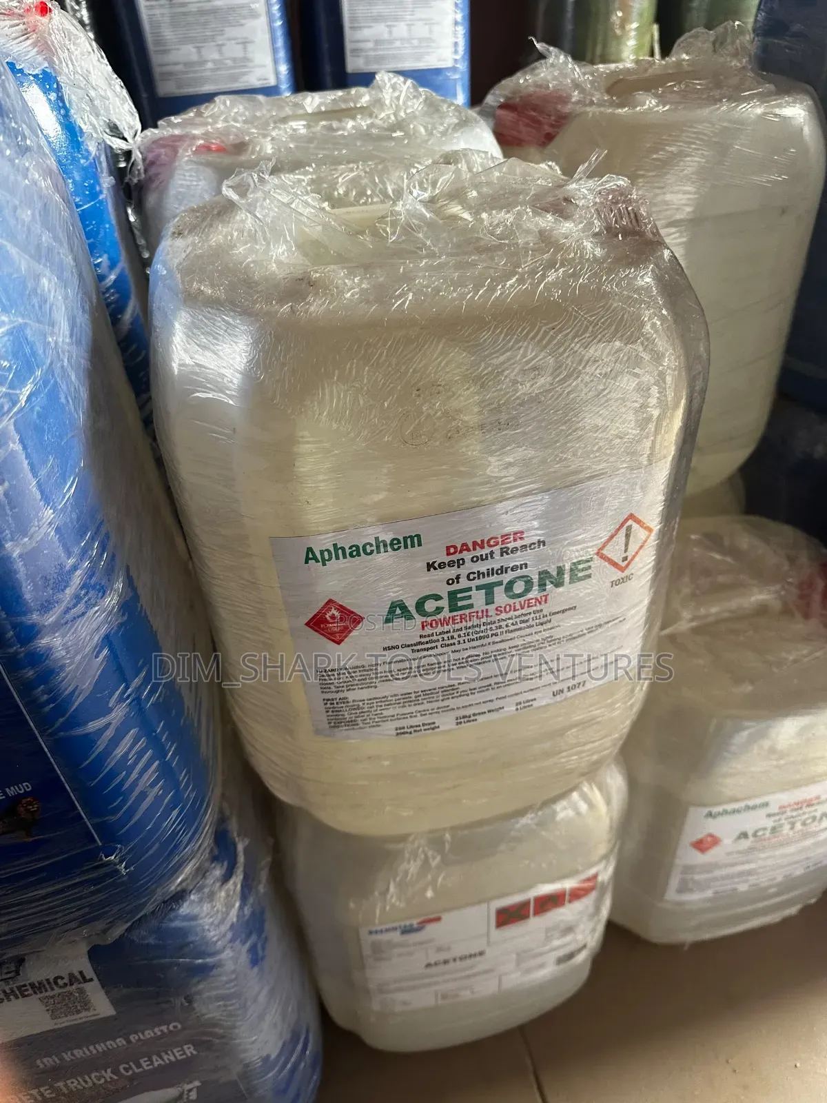 20-Liter Container of Aphachem Brand Acetone