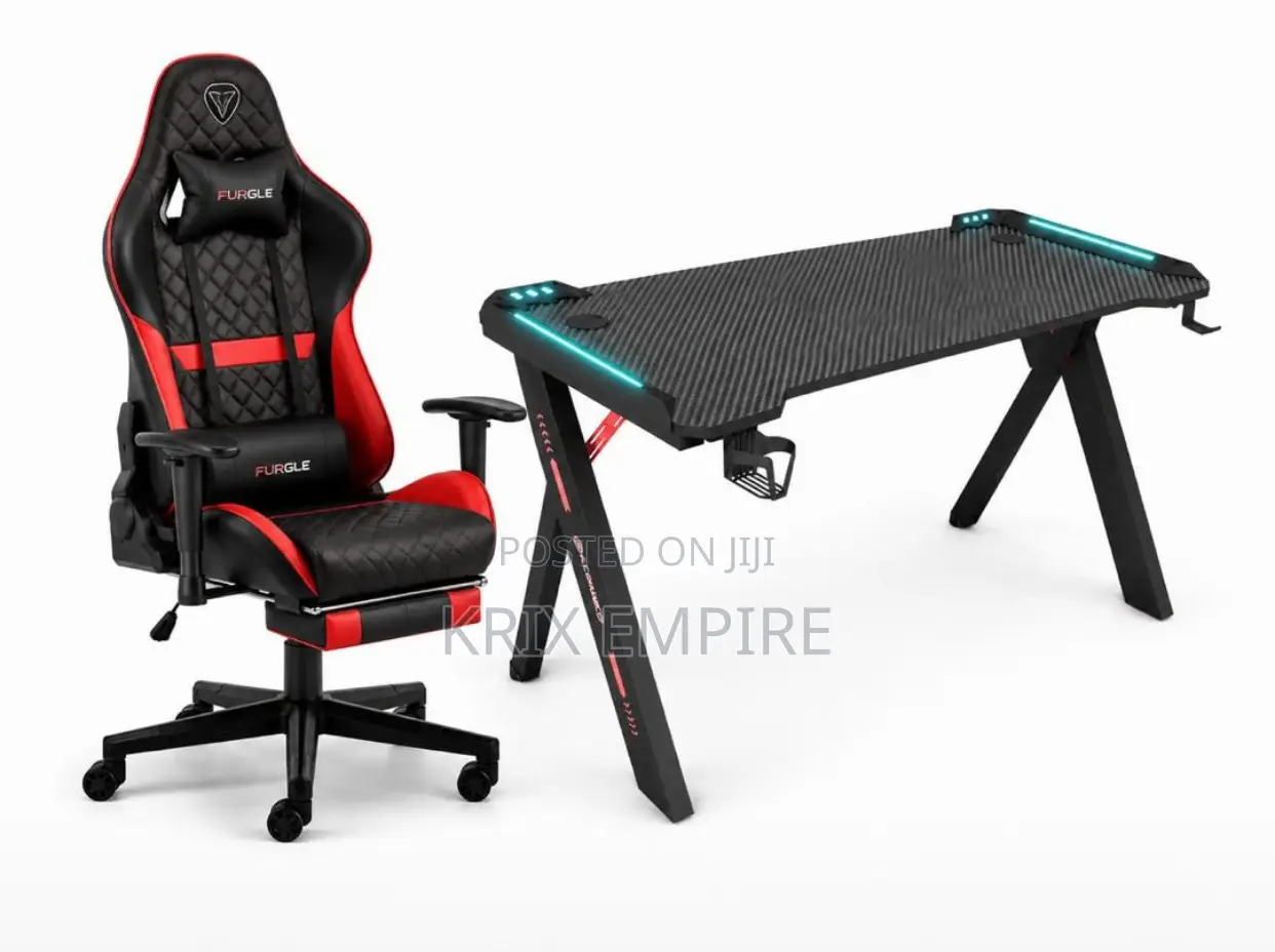 Furgle Gaming/Computer Chair and Table Set for Home and Office Use