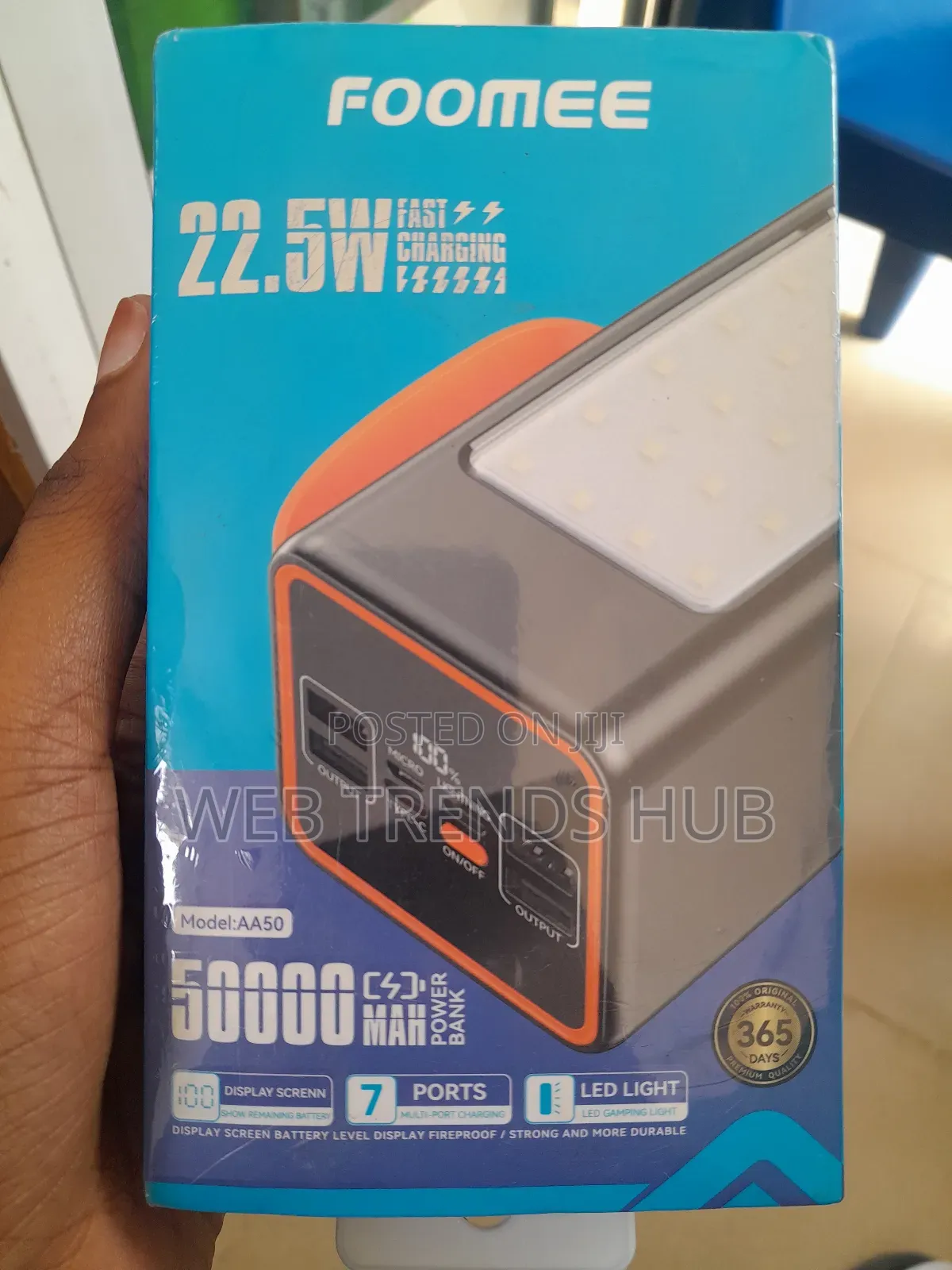 Foomee 50000mah 22.5w Fast Charging Powerbank, Type-C+Led Light (Aa50)