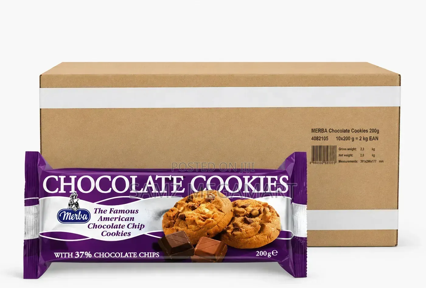Merba Chocolate Chip Cookies 18x200g