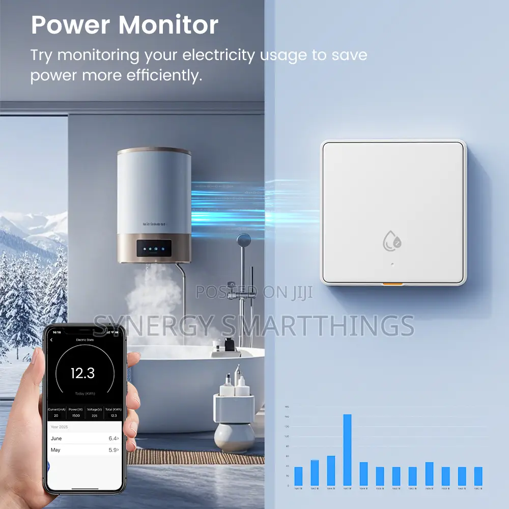 Tuya Zigbee 20A Water Heater AC Mechanical Switch (White) Csmart
