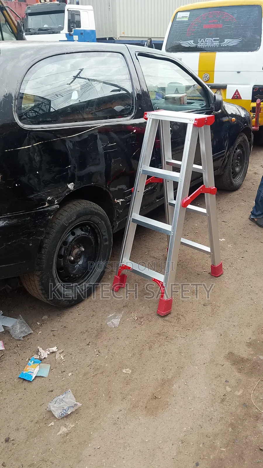 4step Aluminum Double Sided Climbing Ladder
