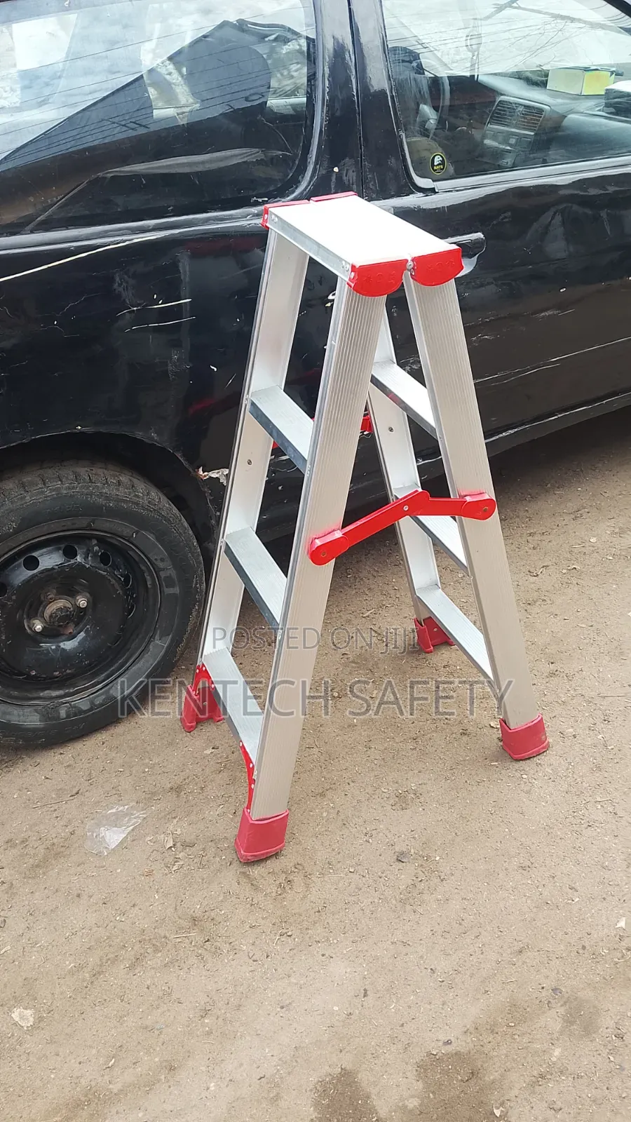 4step Aluminum Double Sided Climbing Ladder
