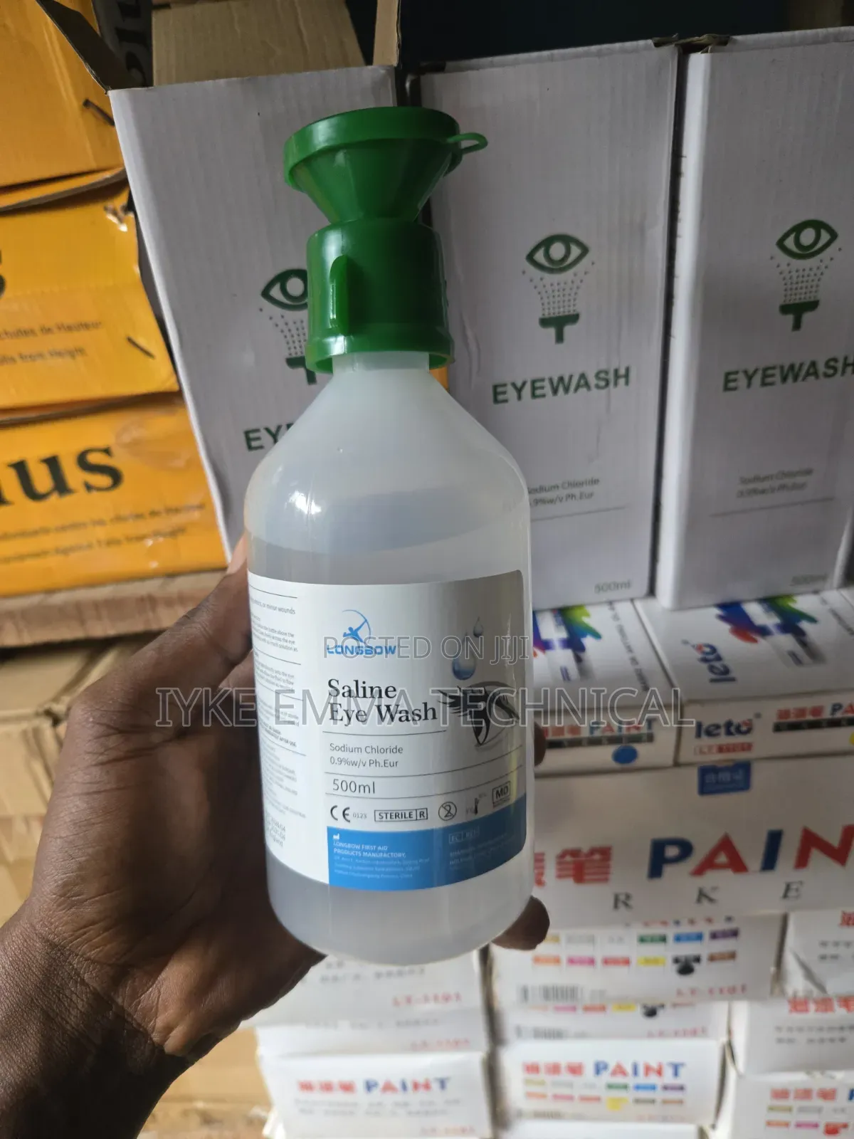 500ml Bottle of Sterile 0.9% Sodium Chloride Saline Solution Intended