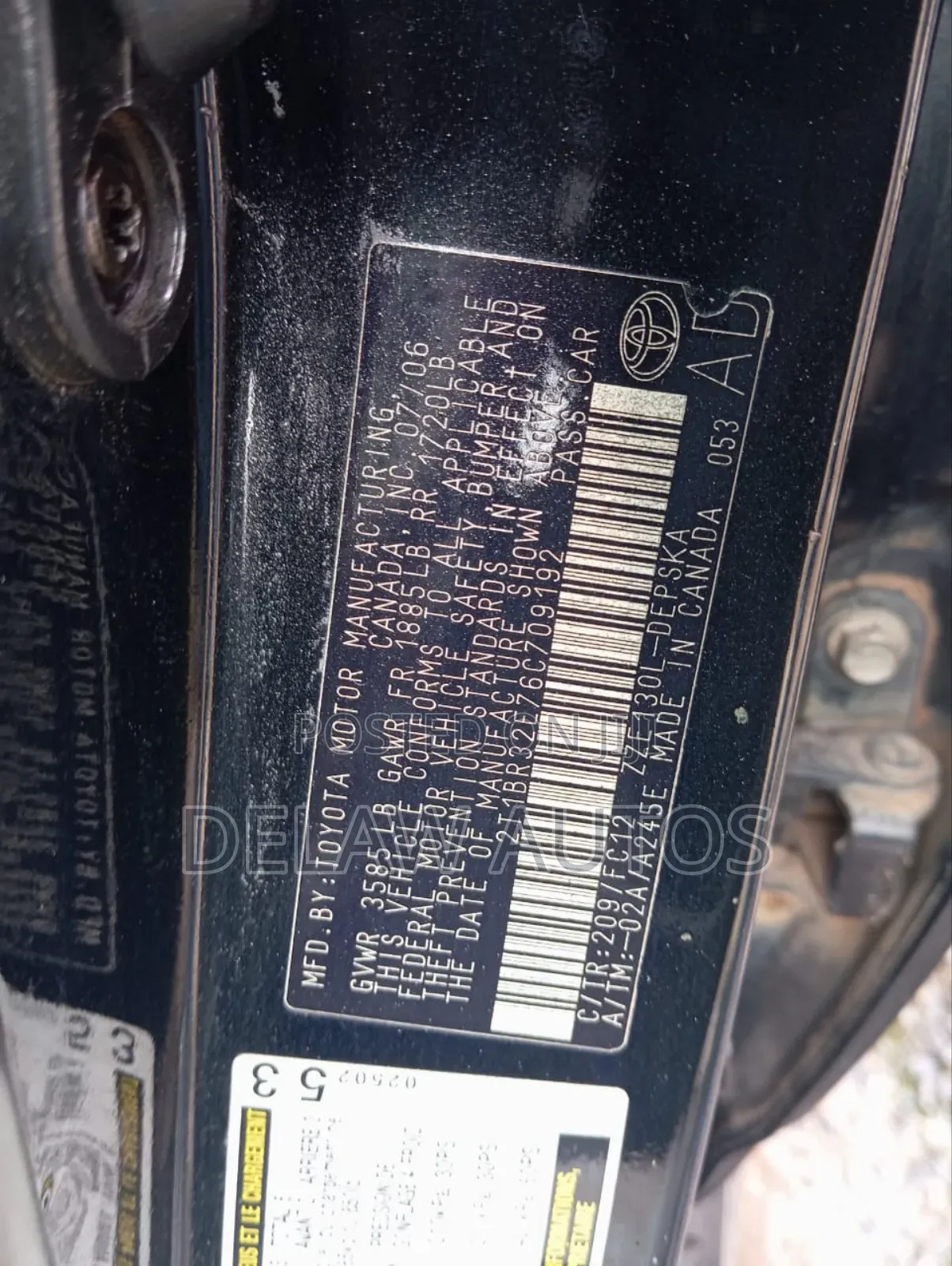 Toyota Corolla 2006 Black