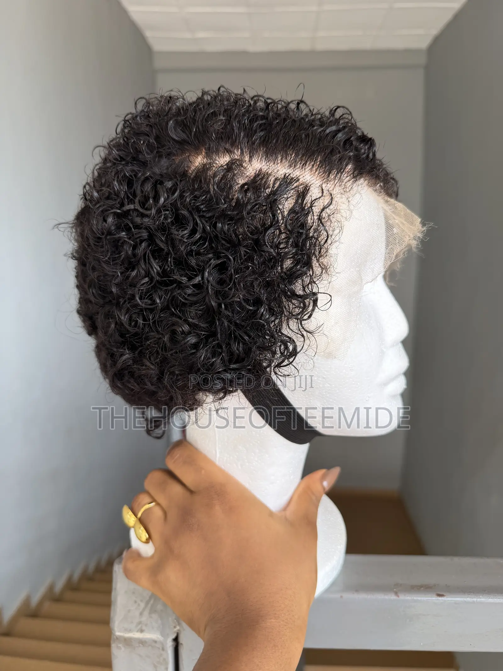 Full Frontal Low Cut Curly Wig Natural Wig