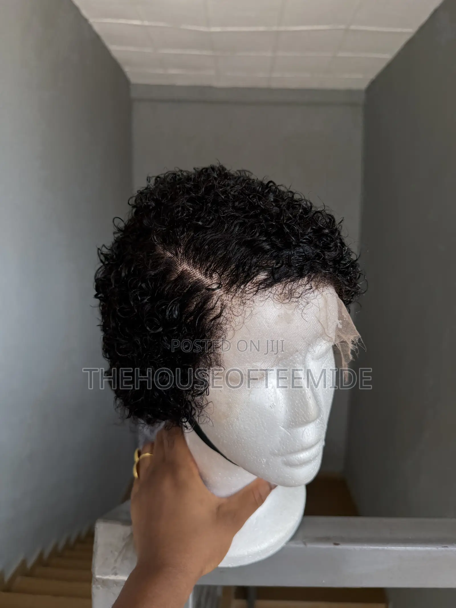 Full Frontal Low Cut Curly Wig Natural Wig