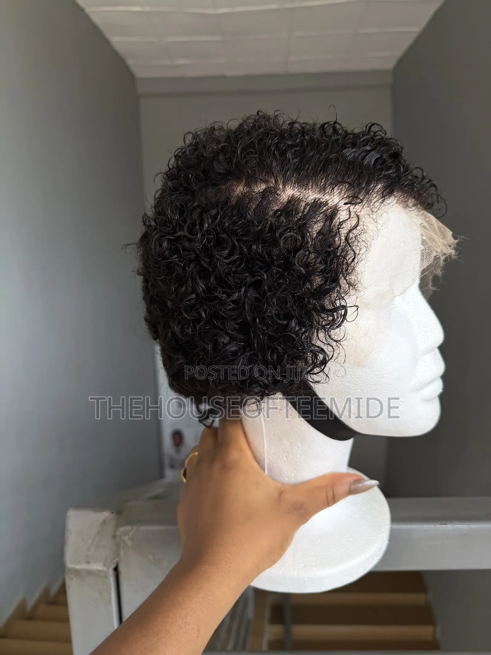 Full Frontal Low Cut Curly Wig Natural Wig