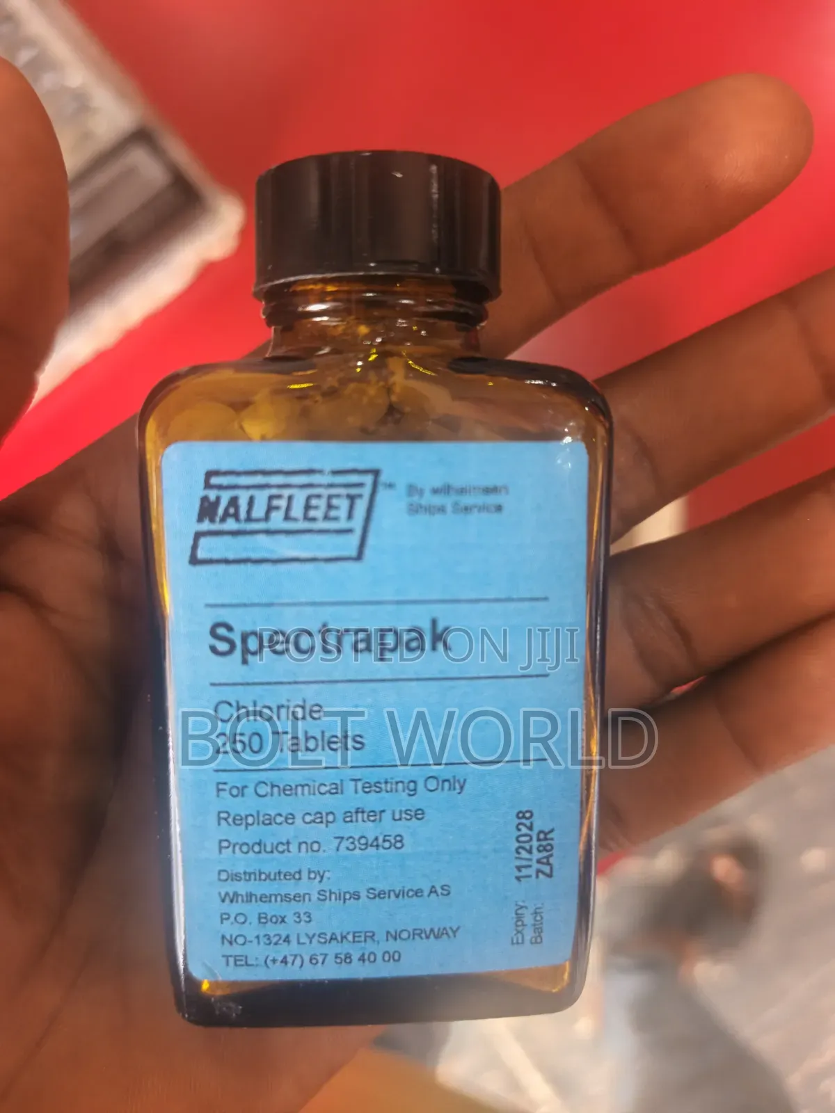 Unitor Chloride Test Tablets Bottles X250