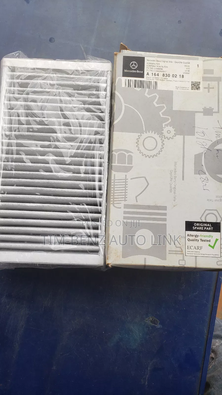 Air Filter / a/C Filter W164 272/112 Engine Only Benz