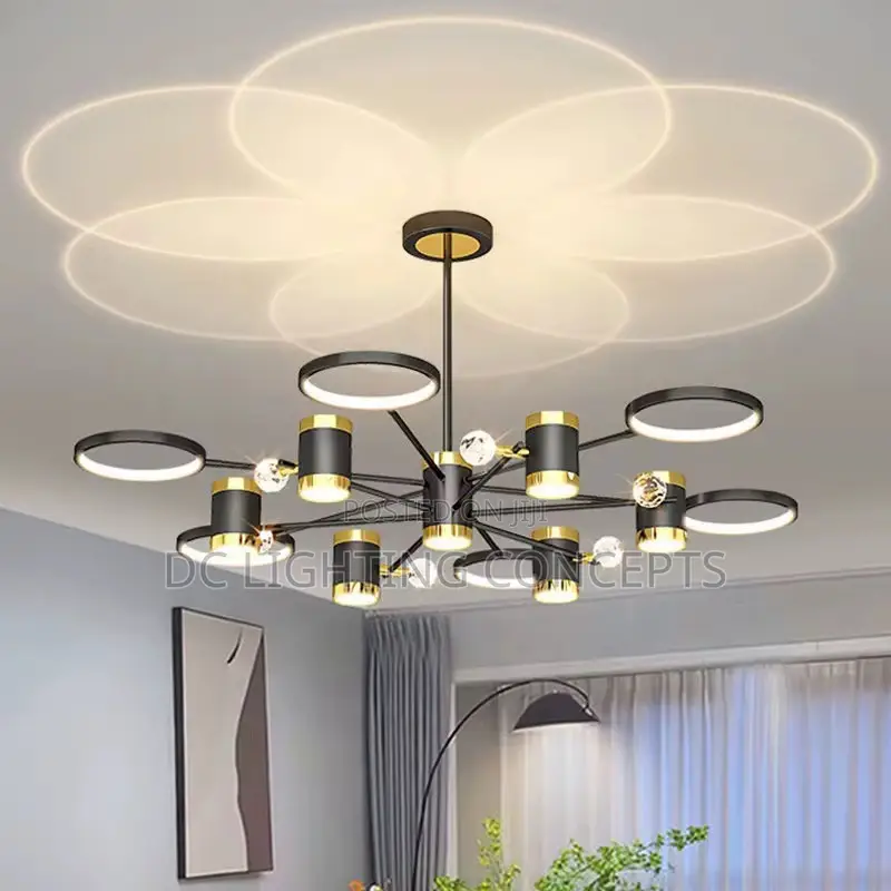 Modern Minimalist 12 Heads Led Nordic Chandelier.