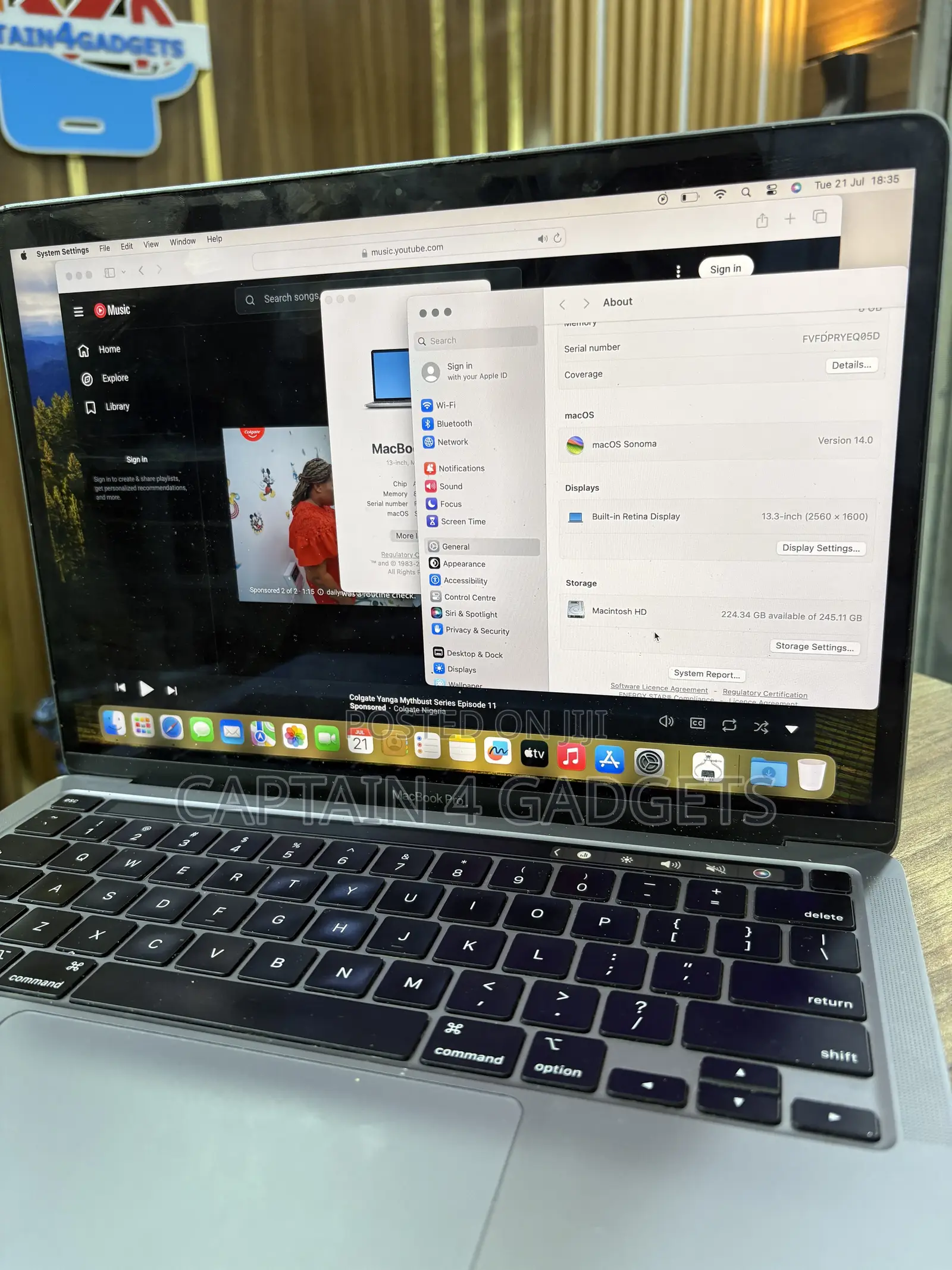 Laptop Apple MacBook Pro 2020 M1 8GB Apple M1 SSD 256GB