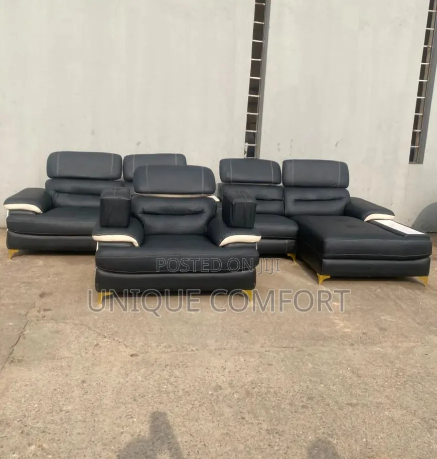 Foreign Used L Shape Leather Sofa,single and Adjustable Head Rest