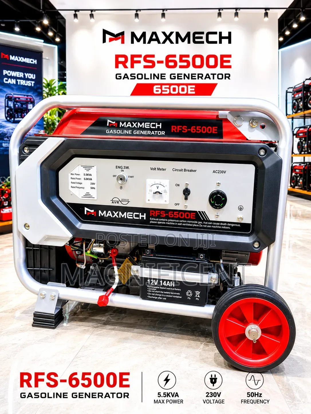 MAXMECH RFS-6500E 5.5kVA Gasoline Generator – Powerful, Reliable Fue