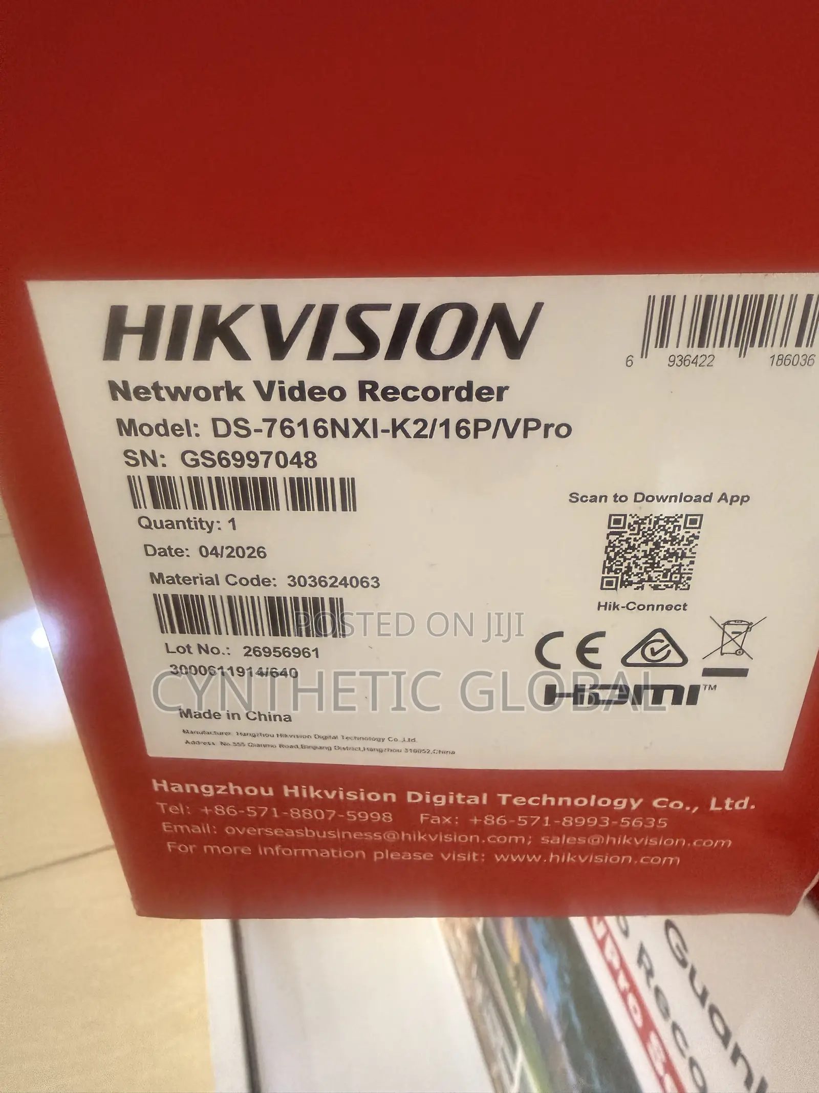 DS-7616NXI-/16P/VPro 16Ch Acuseek NVR With Poe