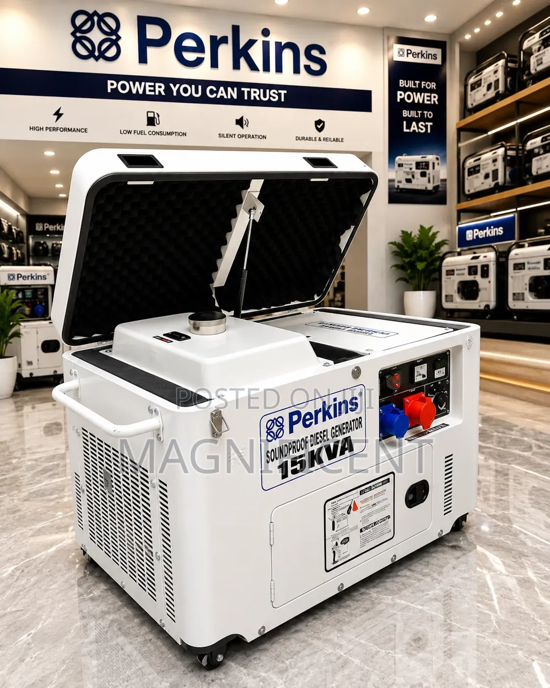 Perkins 15 kVA Soundproof Diesel Generator – Reliable Power for Homes