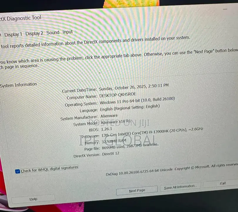 Laptop Alienware X16 32GB Intel Core i9 SSD 1T