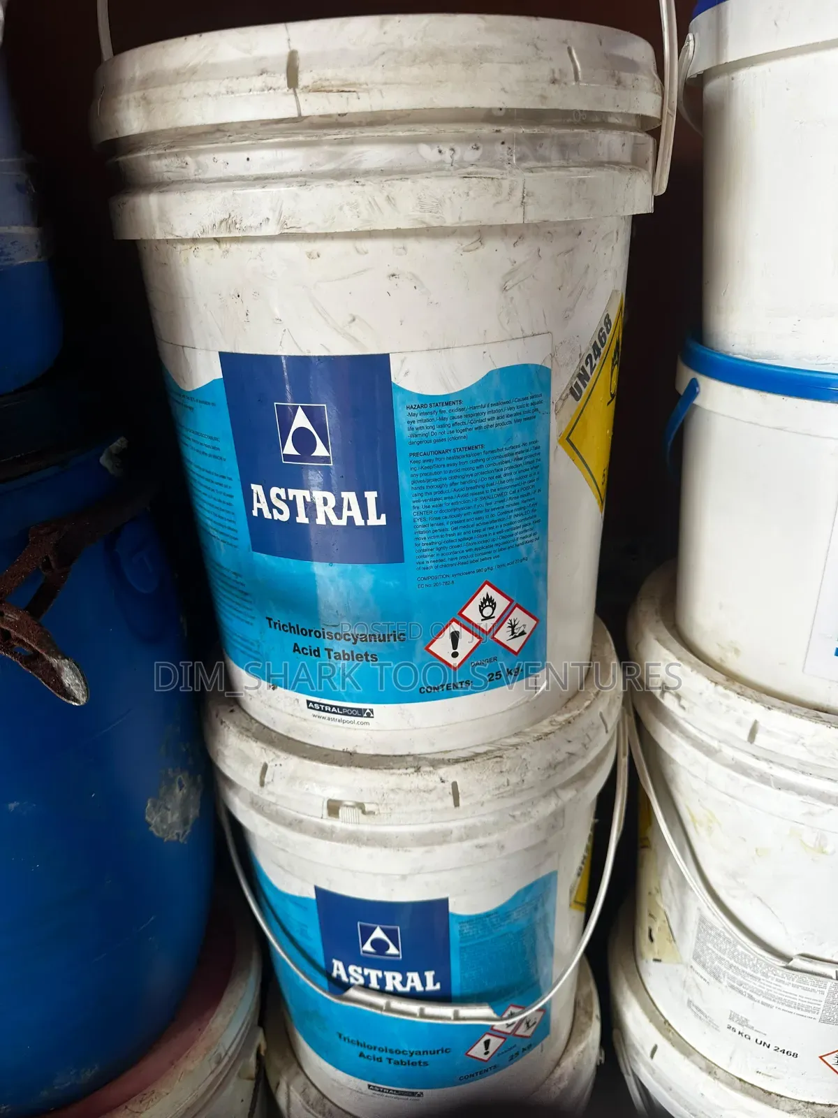 25kg Bucket of Astral Trichloroisocyanuric Acid Tablets