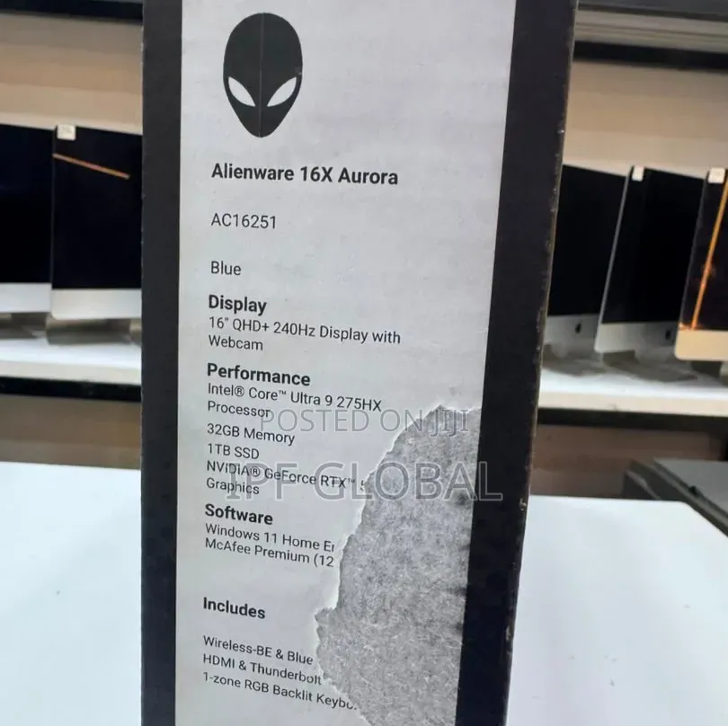 New Laptop Alienware 16x Aurora 32GB Intel Core Ultra 9 SSD 1T