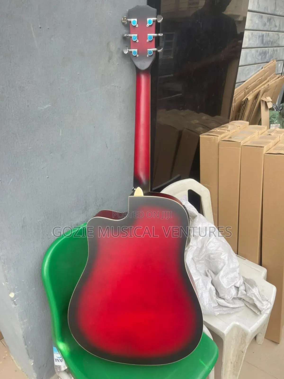 Yamaha Semi Electro Acoustic Guitar 6 Strings Red Colour