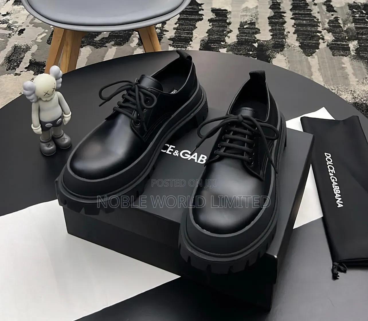 Dolce Gabanna Black Chunky Shoes ABL 7m